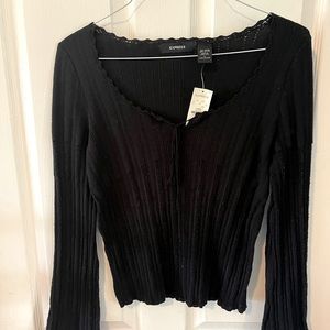 NWT Express women’s blouse, black, size large